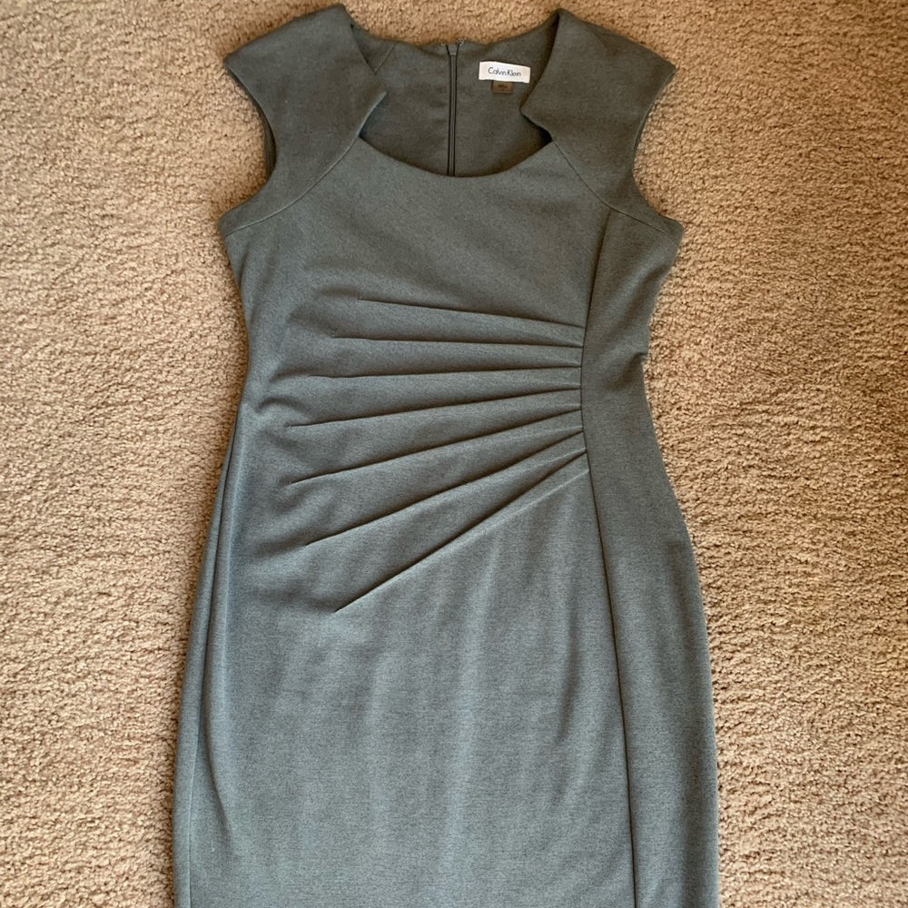Calvin Klein grey pencil dress